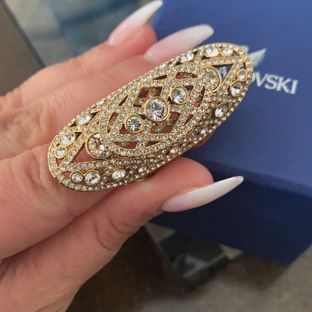 Swarovski Crystal elongated ring